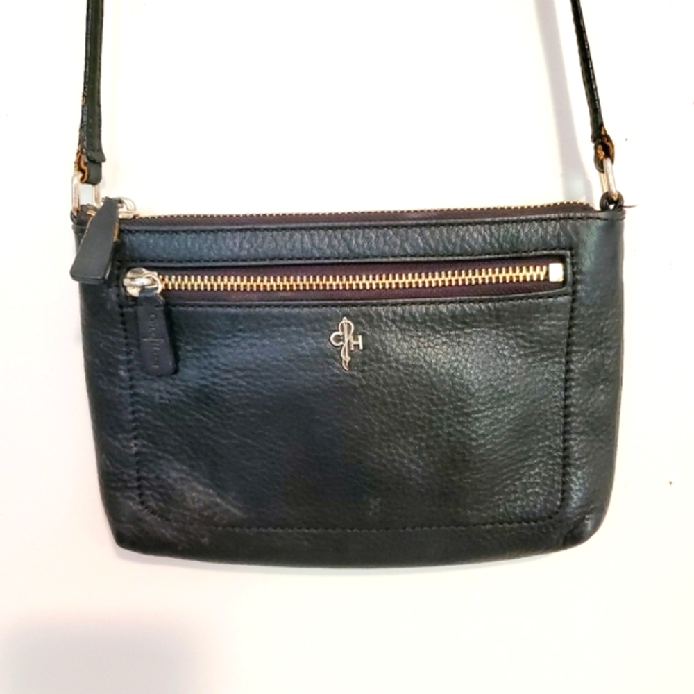 Cole Haan Small Leather Crossbody Purse Black
